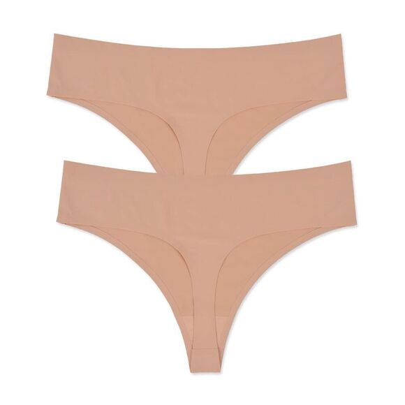 NEW Set of 6 Mid-Rise Seamless Thong Comfy Underwear Panties 4 - Picture 1 of 7